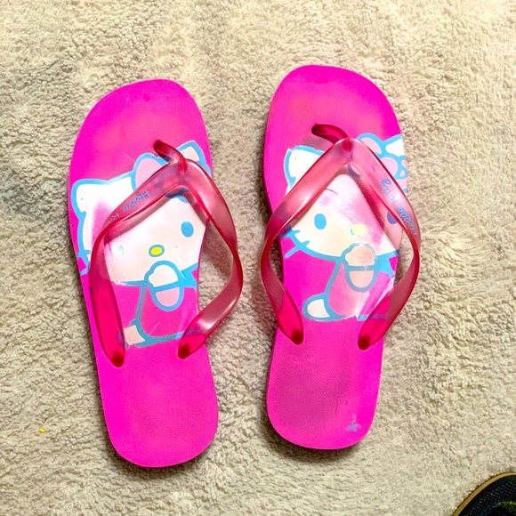 Hello Kitty used Flip Flops Size 10 - Picture 9 of 10
